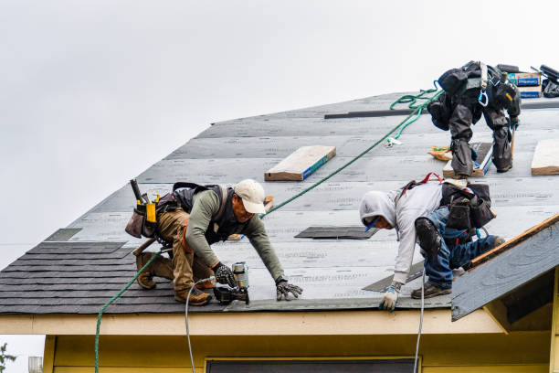 Professional Gutter Installation technician working in Denmark, IA